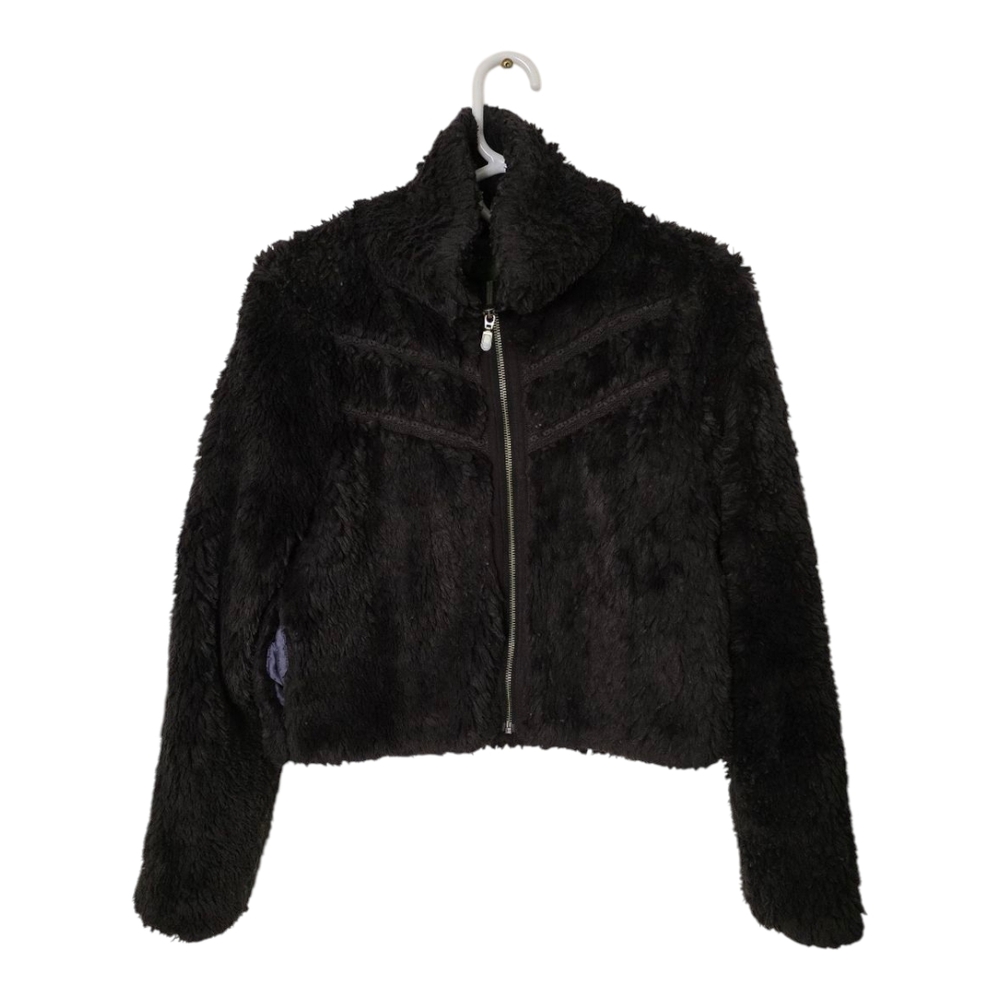 Anthropologie Black Faux Fur Jacket